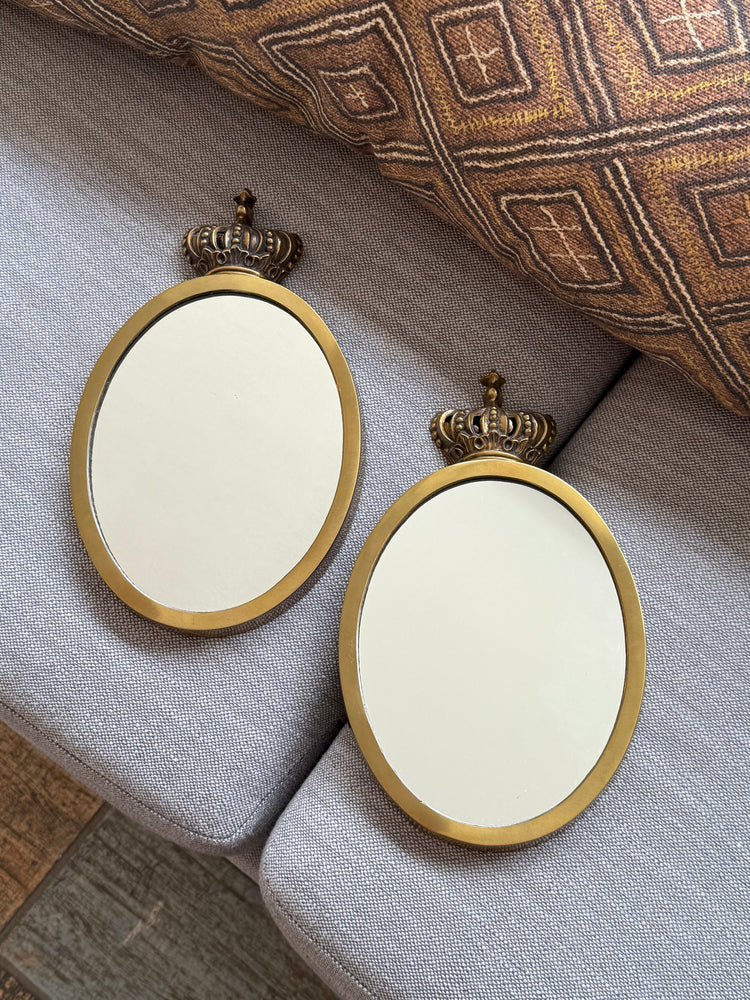 Brass Crown Mirror (2 available)