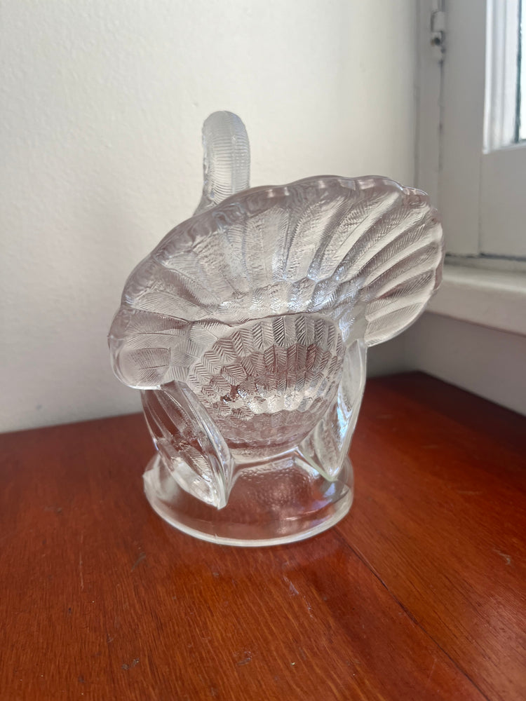 Glass Turkey Candy Dish