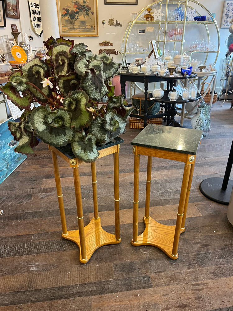 Marble & Wood Plant Stands