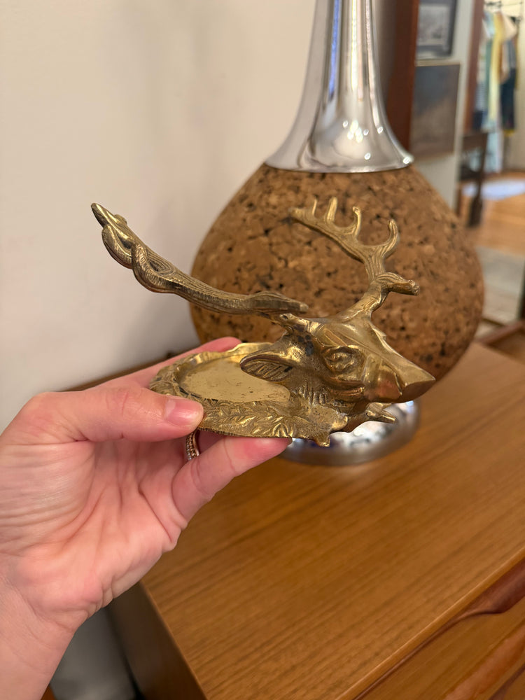 Brass Stag Wine Bottle Holder