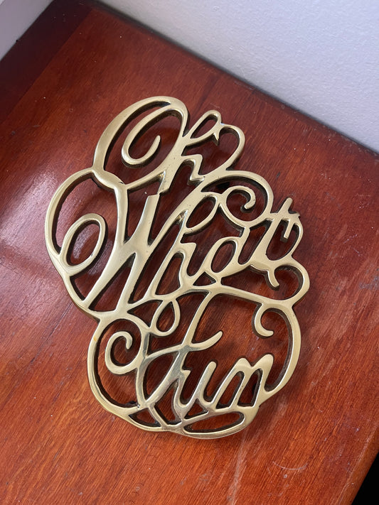 “Oh What Fun” Trivet