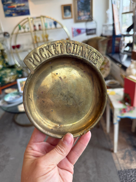 Brass Pocket Change Tray