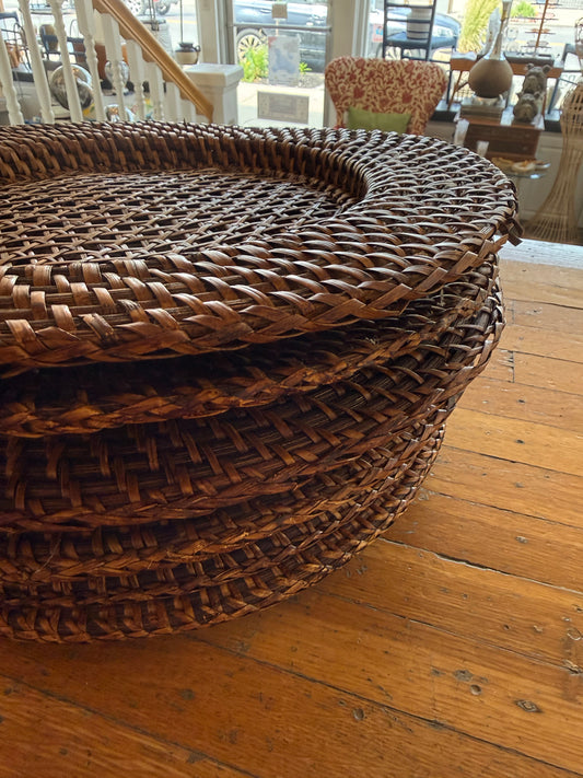 Set of 6 Wicker Chargers