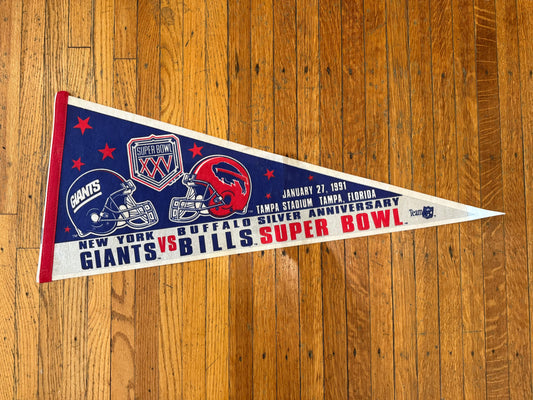 Bills/Giants Super Bowl XXV Pennant
