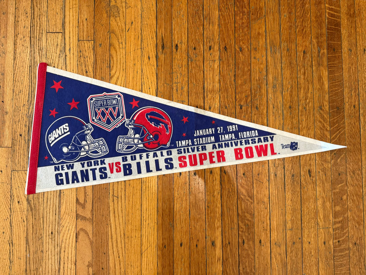 Bills/Giants Super Bowl XXV Pennant