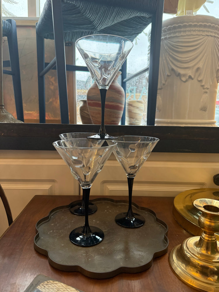 Set of 4 Cristal d'Arques-Durand Martini Glasses