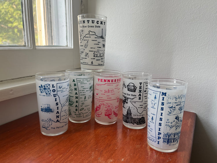 Set of 6 Hazel Atlas State Tumblers