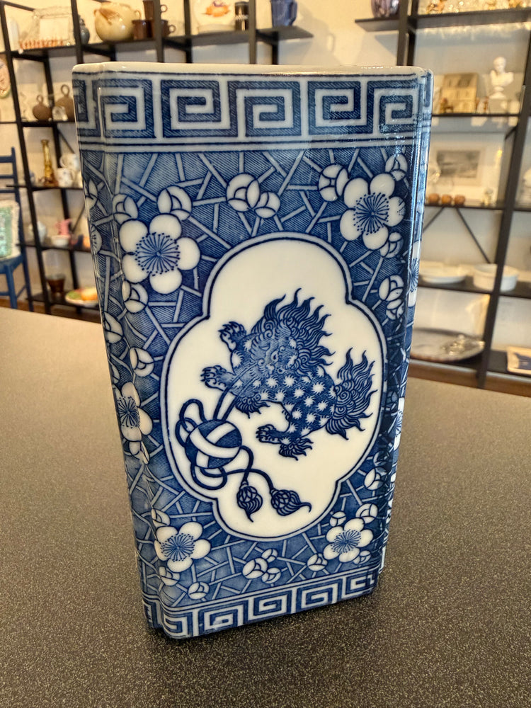 Blue & White Rectangle Vase