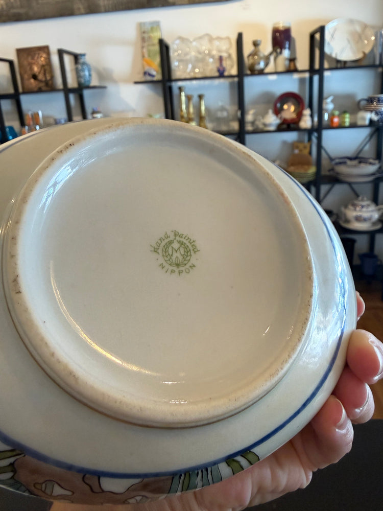 Nippon Hand-Painted Canoe-shaped Bowl