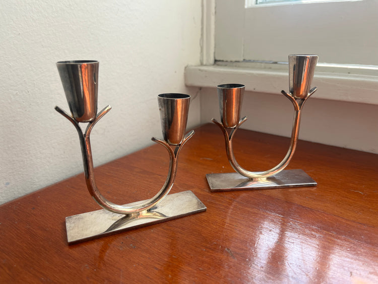 Wm. A. Rogers Silverplated Candleholders