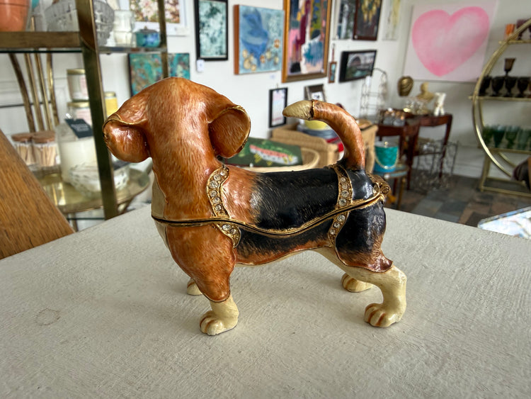 Dept 56 Bejeweled Beagle Trinket Box