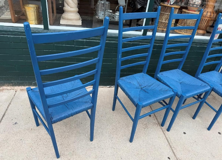 Set of 6 Italian Ladder Back Chairs