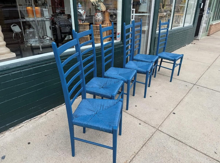 Set of 6 Italian Ladder Back Chairs