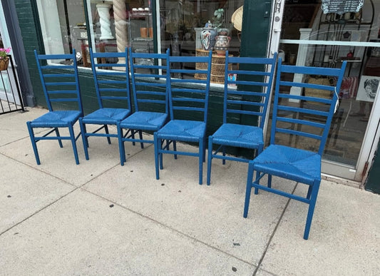 Set of 6 Italian Ladder Back Chairs