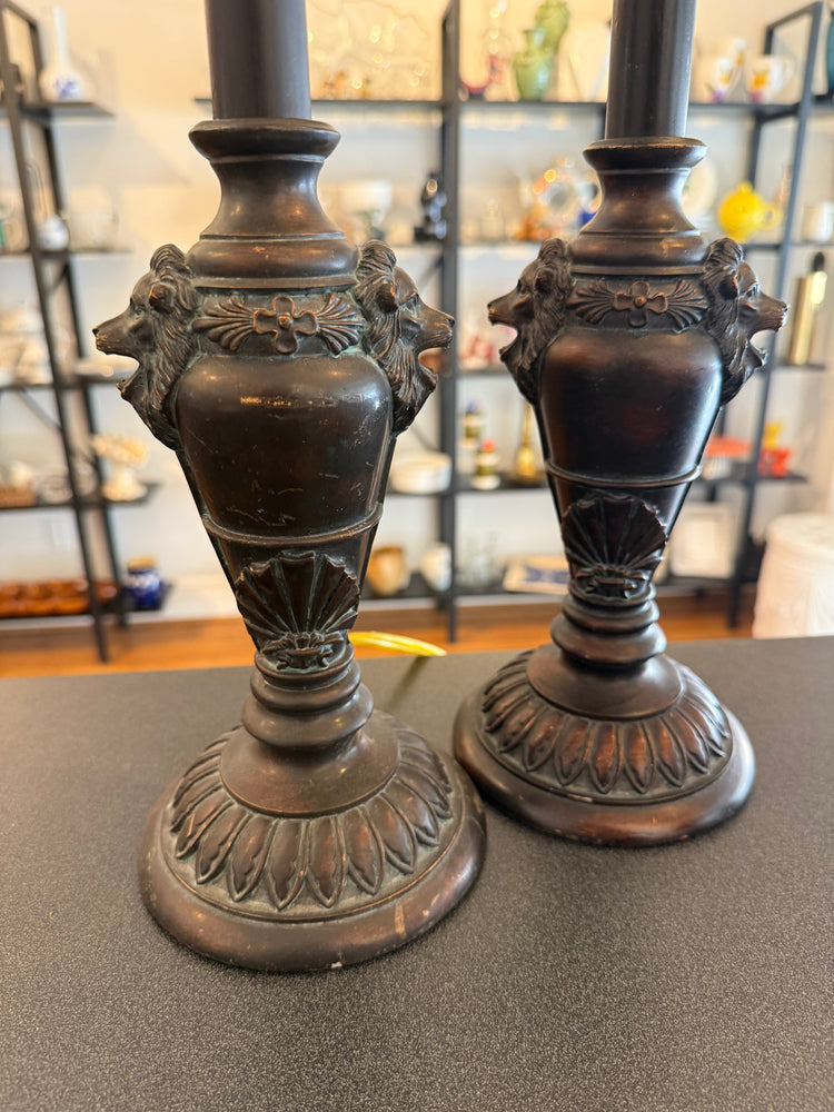 Pair of Lion Lamps