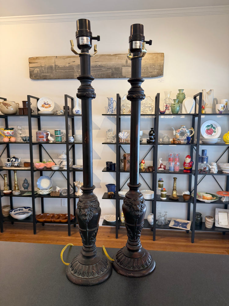 Pair of Lion Lamps