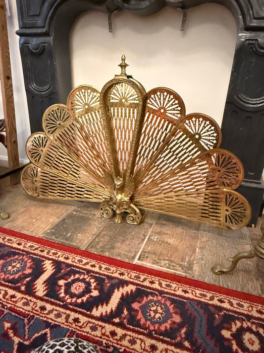 Brass Fan Fireplace Screen