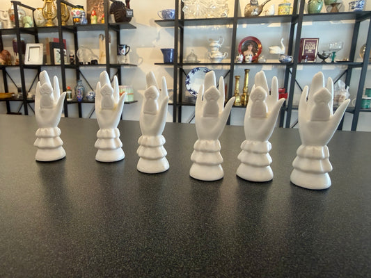 Set of 6 Porcelain Placecard Holders