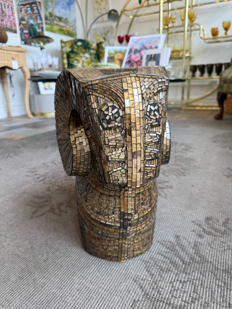 Glass Mosiac Ram Sculpture by Jobi