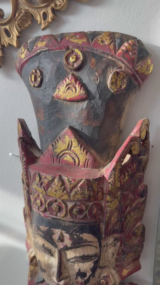 Hand-Carved Buddhist Angel Figure