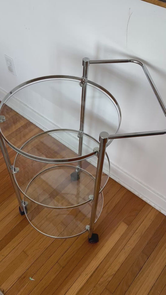 Glass & Chrome Bar Cart