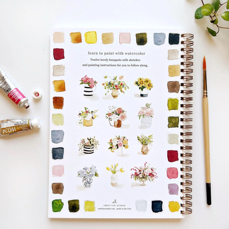 Flowers Watercolor Book