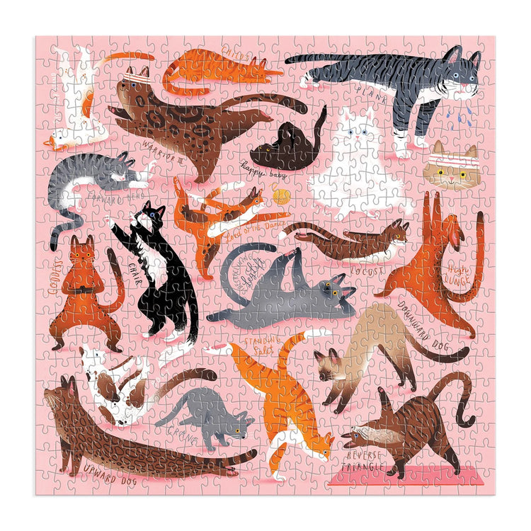 Yoga for Cats 500 Piece Jigsaw Puzzle